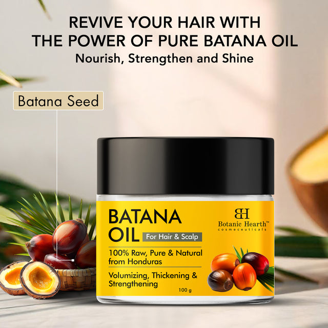 Botanic Hearth Batana Oil - Butter 100 ml - Deeply Nourishing & Revitalizing Hair & Skin Care