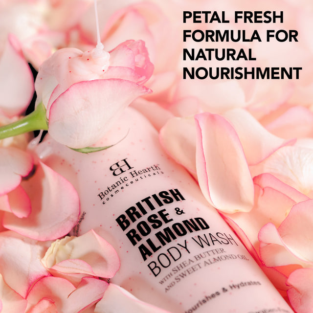 British Rose & Almond Body Wash, 245ml