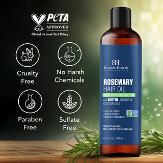 100% Pure Rosemary Oil For Hair Growth Infused With Biotin | 198 ML
