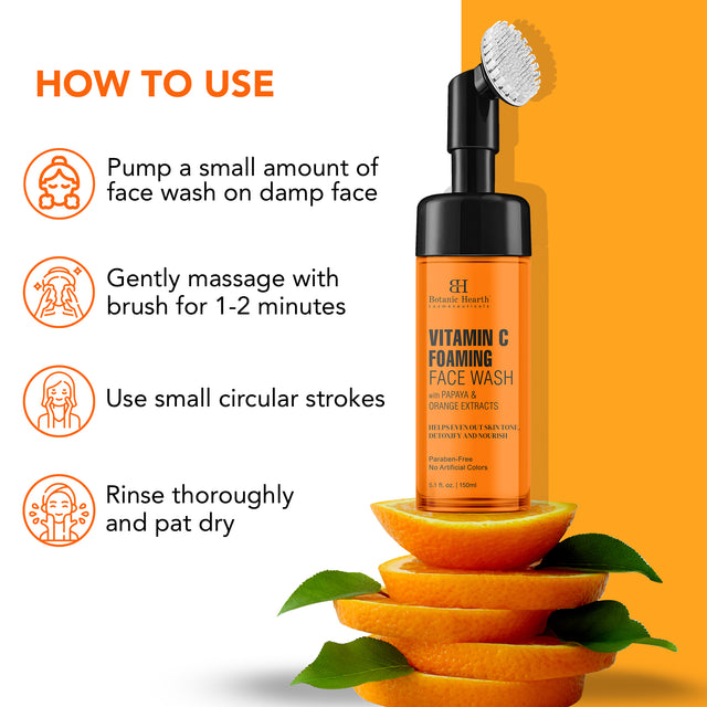 Brightening Vitamin C Foaming Face Wash, 150ml