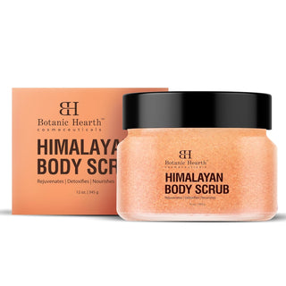Himalayan Body Scrub with Lychee Oil - Natural Exfoliating Body & Face Scrub for Acne, Cellulite, Scars, Moisturizing & Deep Cleansing Skin - Skin Care for Men and Women - 283 gm