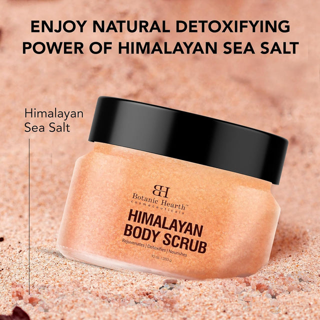 Himalayan Body Scrub with Lychee Oil - Natural Exfoliating Body & Face Scrub for Acne, Cellulite, Scars, Moisturizing & Deep Cleansing Skin - Skin Care for Men and Women - 283 gm