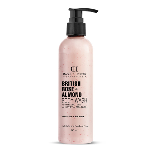 British Rose & Almond Body Wash, 245ml