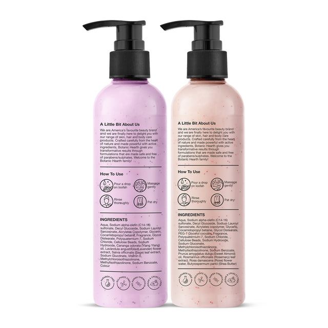 British Rose with Lavender Body Wash (Pack of 2)