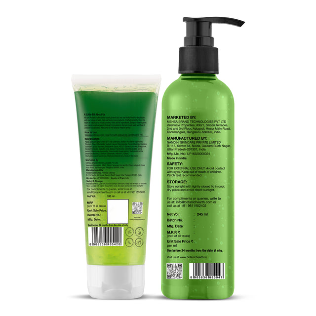 Botanic Hearth Neem Face Wash 100ml with Neem Body Wash 245ml Combo set of 2