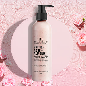 British Rose & Almond Body Wash, 245ml